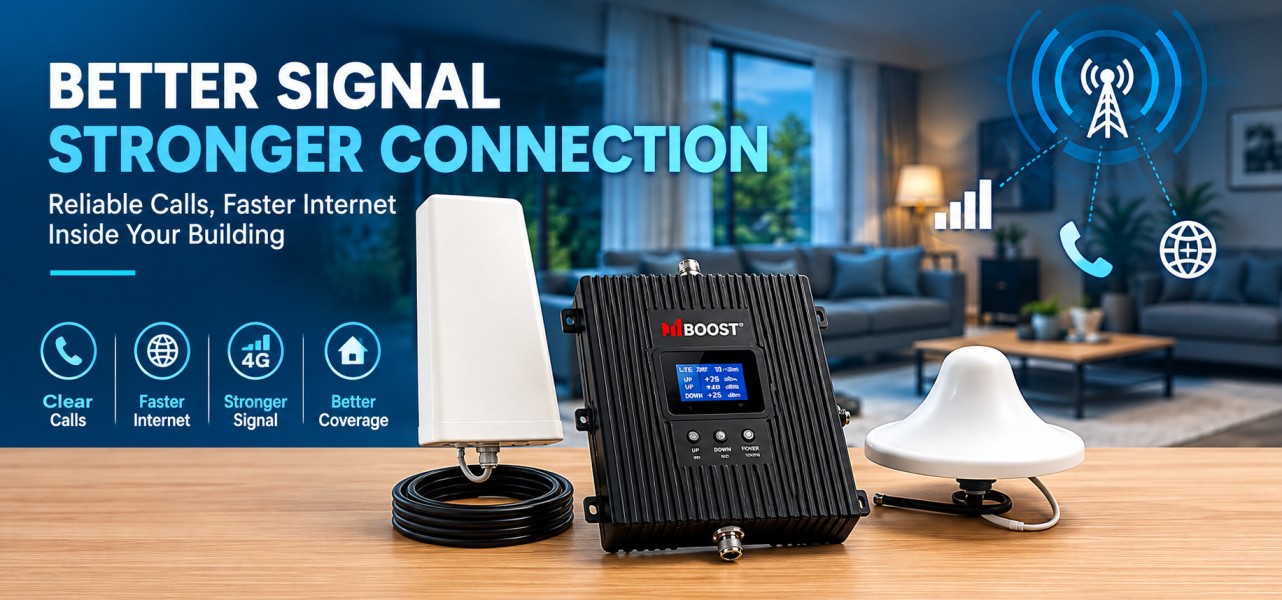 Mobile signal booster and antenna system for indoor cellular coverage in Pakistan